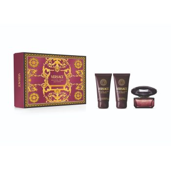 SET VERSACE CRYSTAL NOIR (EDP 50ML+LOTIUNE PT CORP 50ML+GEL DE DUS 50ML)