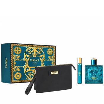 SET VERSACE EROS (PARFUM 100ML+PARFUM 10ML+GEANTA DE CALATORIE)