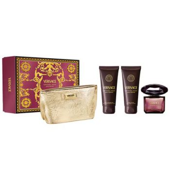 SET VERSACE CRYSTAL NOIR (EDP 90ML+CREMA PT CORP 100ML+GEL DE DUS 100ML+GEANTA)
